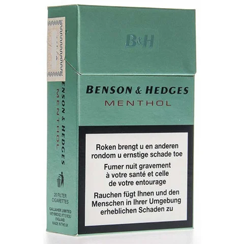 Benson & Hedges Menthol — cigarettes en cartouche